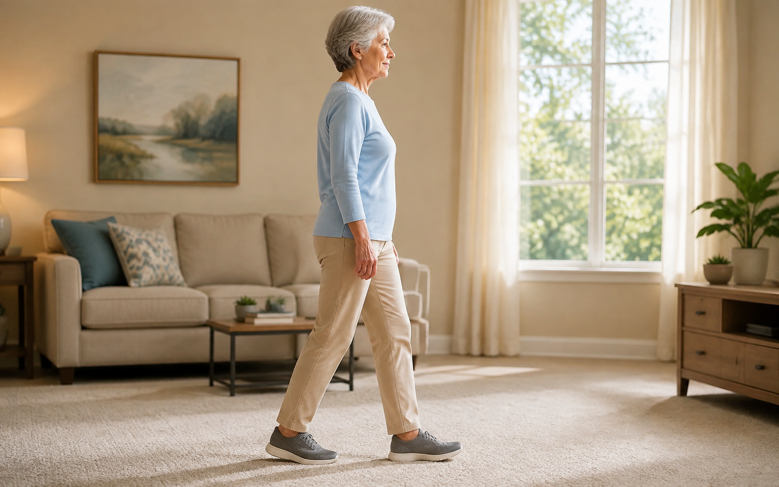 Take a short, quiet step — tai chi walking step illustration